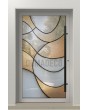 LIM SG3 - Porte extérieure en aluminium à charnières personnalisable avec vitrail