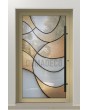 LIM SG3 - Porte extérieure en aluminium à charnières personnalisable avec vitrail
