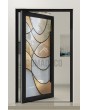 PIVOT SG3 - Porte pivotante extérieure en aluminium personnalisable avec vitrage coloré