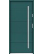 Sta Henson - porte d'entrée contemporaine en acier avec nervures