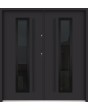 Sta Hevelius Noir Double - porte double en métal avec cadre noir autour du verre