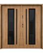 Sta Hevelius Noir Double - porte double en métal avec cadre noir autour du verre