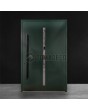 Porte pivotante contemporaine verte