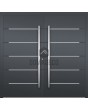 LIM Integra inox double - porte d'entrée double moderne en aluminium