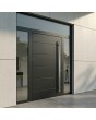Porte d'entrée Integra anthracite avec panneaux vitrés à gauche, à droite et en haut
