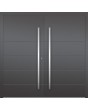 LIM Integra double - porte double solide en aluminium avec nervures