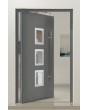 PIVOT Izobar - porte à pivot unique en aluminium avec cinq fenêtres