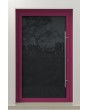PIVOT VL19 - Porte pivotante en verre Lacobel recouvert d'une peinture aluminium de haute qualité