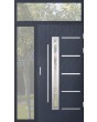 configuration personnalisée - Porte STA avec panneaux latéraux gauche et supérieur (vue de l’extérieur)