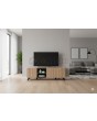 Lublana tv - Meuble TV avec porte vitrée