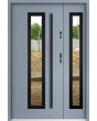 Sta Hevelius Duo Noir - porte exterieur avec panneau latéral