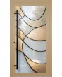 LIM SG3 - Porte extérieure en aluminium à charnières personnalisable avec vitrail