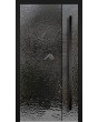 LIM B4 - porte battante en aluminium recouverte d'une tôle en acier inoxydable gris