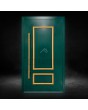 Vert Porte pivotante traditionnelle en aluminium de style classique