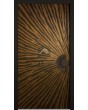 LIM M29 - porte battante en aluminium avec texture brune en métal fraisé