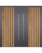 LIM RAIL3 double - porte double en aluminium avec lames verticales en profilés d'aluminium