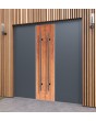 LIM v22 double - porte d'entrée double en aluminium avec décor bois