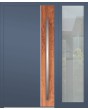 Porte à charnières LIM en aluminium avec fenêtre latérale droite (vue de l'extérieur) 