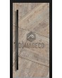 LIM WOODLINE 3 - porte d'entrée en aluminium recouverte d'une imitation bois sapin platine
