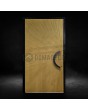 Porte avant en aluminium à charnières avec texture dorée en métal fraisé