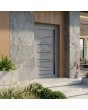 Porte d'entrée en aluminium gris