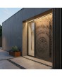 Porte d'entrée avec texture bronze en métal fraisé