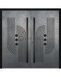 LIM M13 double - Porte à double charnière en aluminium avec texture « gunsmoke » du métal fraisé