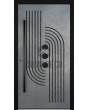 LIM M13 - porte en aluminium avec texture grise en métal fraisé