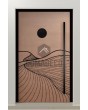 PIVOT M14 - porte pivotante en aluminium avec texture cuivrée en métal fraisé