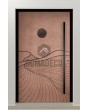 PIVOT M14 - porte pivotante en aluminium avec texture cuivrée en métal fraisé