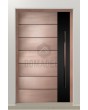 LIM M15 - porte à charnières en aluminium avec texture cuivrée en métal fraisé