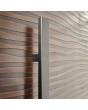 PIVOT M16 - porte à charnières en aluminium avec texture en métal fraisé