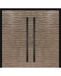 LIM M16 double - Porte d'entrée double en aluminium avec texture en métal fraisé