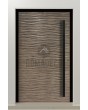 PIVOT M16 - porte à charnières en aluminium avec texture en métal fraisé