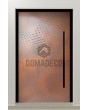 LIM M17 - porte d'entrée à charnières en aluminium avec texture cuivrée en métal fraisé