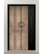 LIM M19 - porte d'entrée à charnières en aluminium avec texture nickel doré du métal fraisé