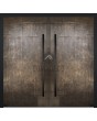 LIM M24 double - porte double à charnières en aluminium avec métal liquide en bronze
