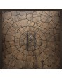 LIM M30 double - porte double battante en aluminium avec texture marron métal fraisé