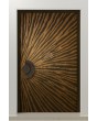 LIM M29 - porte battante en aluminium avec texture brune en métal fraisé