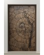 LIM M30 - porte battante en aluminium avec texture brune en métal fraisé