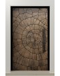 LIM M30 - porte battante en aluminium avec texture brune en métal fraisé