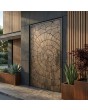 PIVOT M30 - porte pivotante en aluminium avec texture brune de métal fraisé