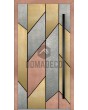 LIM M4 - Porte d'entrée à charnières en aluminium revêtue de métal liquide de différentes couleurs