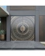 Porte double en aluminium avec finition métal liquide brun