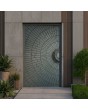 Porte battante d'entrée avec métal liquide à base de zinc