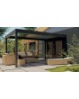 Pergola extérieure murale bioclimatique en aluminium
