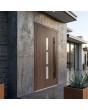 Porte d'entrée en aluminium à haute efficacité énergétique, modèle Walnut