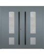 LIM Mors double - porte d'entrée contemporaine en aluminium à la française