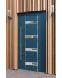 LIM 09E - porte d'entrée moderne simple en aluminium