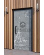 LIM Paris - porte d'entrée en aluminium avec texture Tour Eiffel en métal fraisé